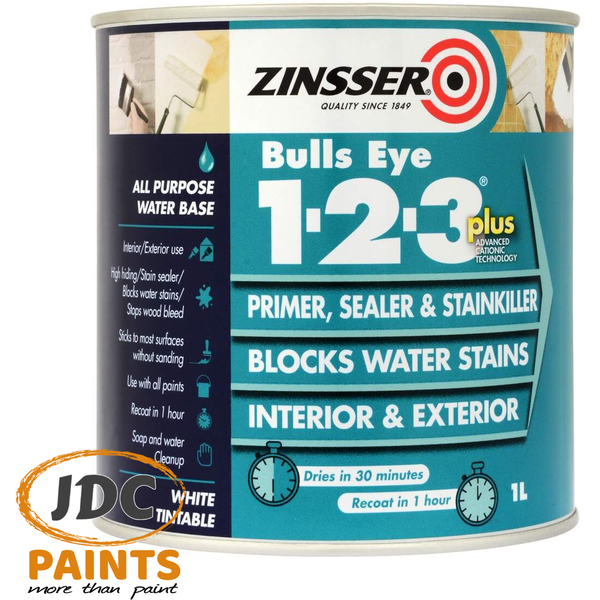 ZINSSER BULLS EYE 123 PLUS MULTI SURFACE PRIMER SEALER PAINT