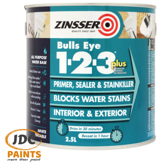 ZINSSER BULLS EYE 123 PLUS MULTI SURFACE PRIMER SEALER PAINT