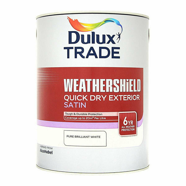 Dulux Trade Weathershield Quick Dry Gloss & Satin Brilliant White
