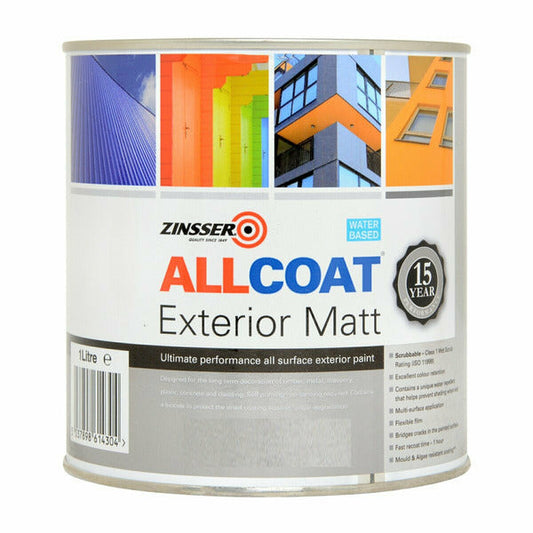 Zinsser Allcoat Exterior Paint - ALL FINISHES ALL COLOURS