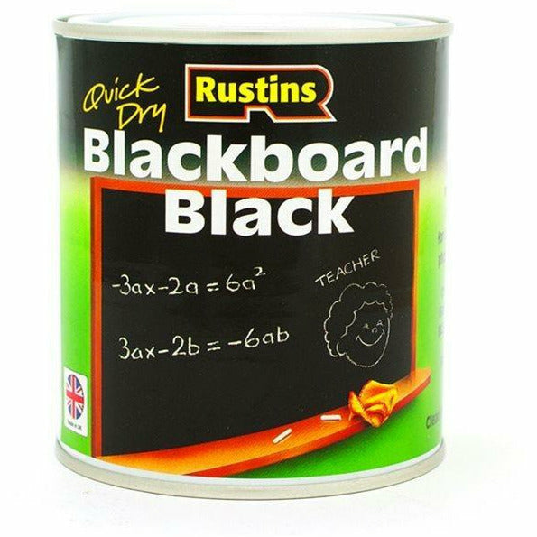 RUSTINS BLACKBOARD PAINT BLACK MATT VARIOUS SIZES