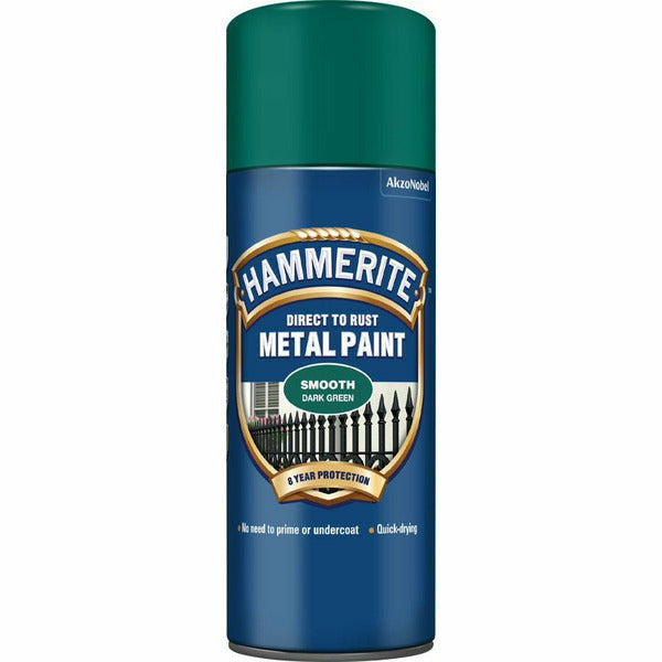 HAMMERITE SMOOTH DIRECT TO RUST METAL SPRAY PAINT VARIOUS COLOURS 400ML