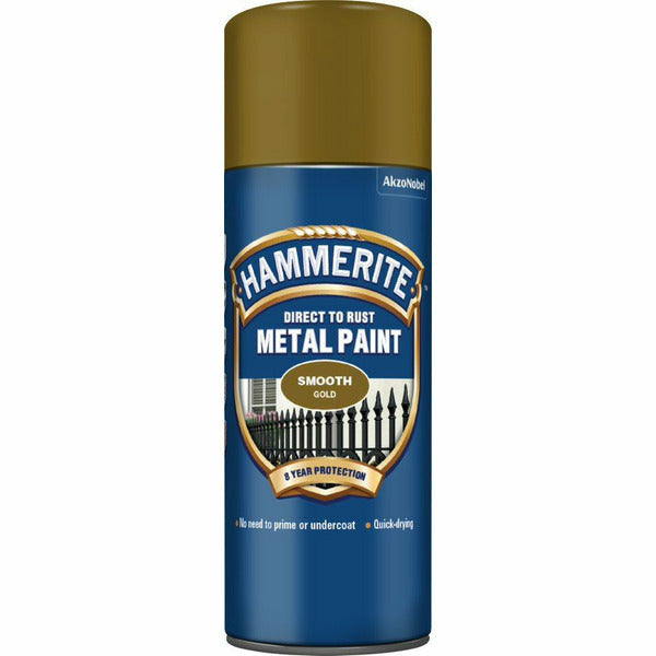 HAMMERITE SMOOTH DIRECT TO RUST METAL SPRAY PAINT VARIOUS COLOURS 400ML