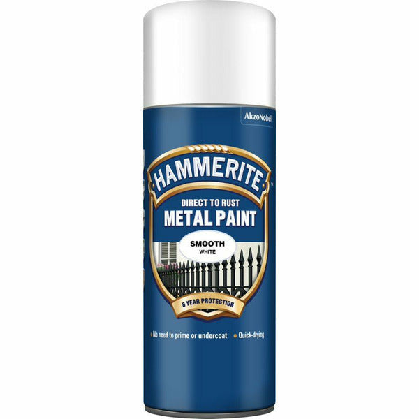 HAMMERITE SMOOTH DIRECT TO RUST METAL SPRAY PAINT VARIOUS COLOURS 400ML