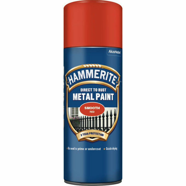 HAMMERITE SMOOTH DIRECT TO RUST METAL SPRAY PAINT VARIOUS COLOURS 400ML