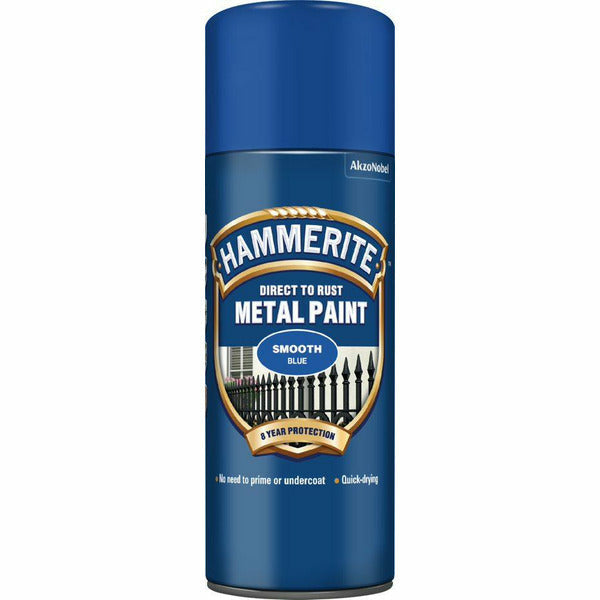 HAMMERITE SMOOTH DIRECT TO RUST METAL SPRAY PAINT VARIOUS COLOURS 400ML