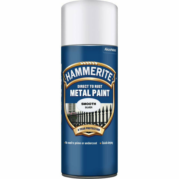 HAMMERITE SMOOTH DIRECT TO RUST METAL SPRAY PAINT VARIOUS COLOURS 400ML