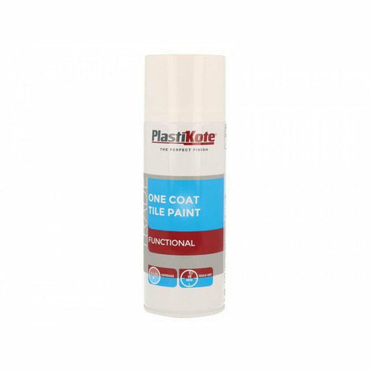 Plastikote Trade One Coat Tile White 400ml