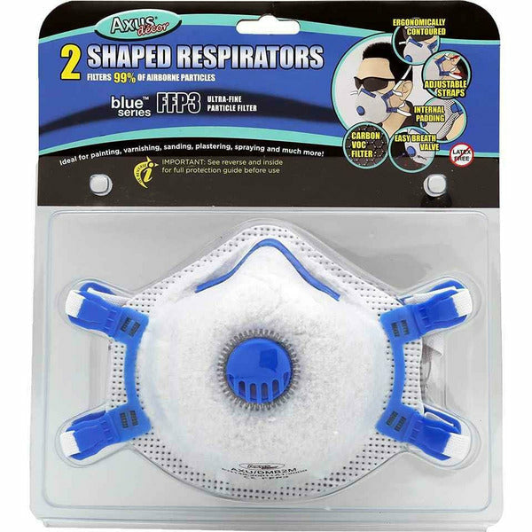 Axus Blue Shaped Respirator FFP3 (pack of 2)