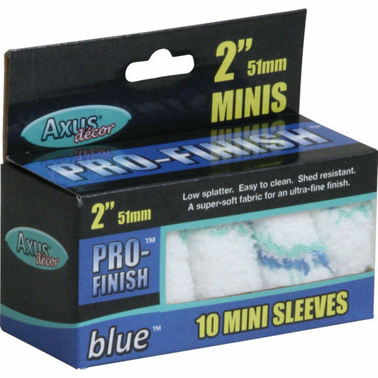 Axus Blue Pro Mini Sleeves Medium Pile 2Inch Pack of 10