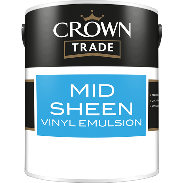 Crown Trade Mid Sheen Vinyl Emulsion – JDC Paints Ltd