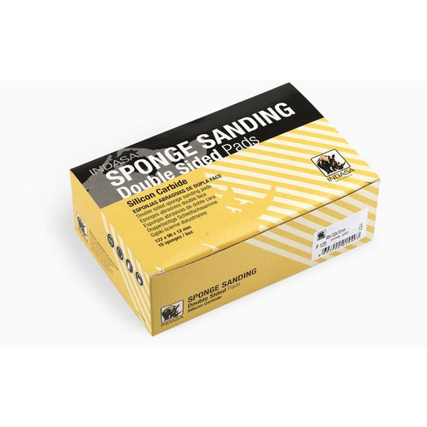 Indasa Abrasive Double Sided Sponge Pads 122 X 98 X 13mm - Pack of 10