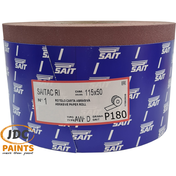 SAIT ABRASIVE RED OXIDE SANDPAPER 50M SANDING ROLL VARIOUS GRITS