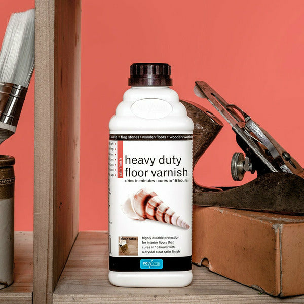 Polyvine Heavy Duty Floor Varnish Satin 1L