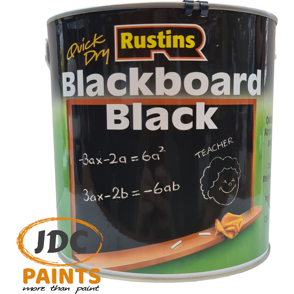 RUSTINS BLACKBOARD PAINT BLACK MATT VARIOUS SIZES