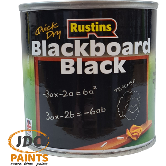 RUSTINS BLACKBOARD PAINT BLACK MATT VARIOUS SIZES
