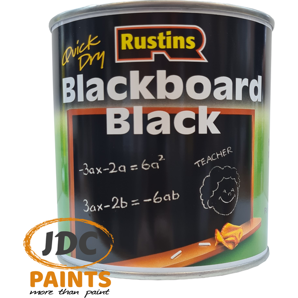 RUSTINS BLACKBOARD PAINT BLACK MATT VARIOUS SIZES