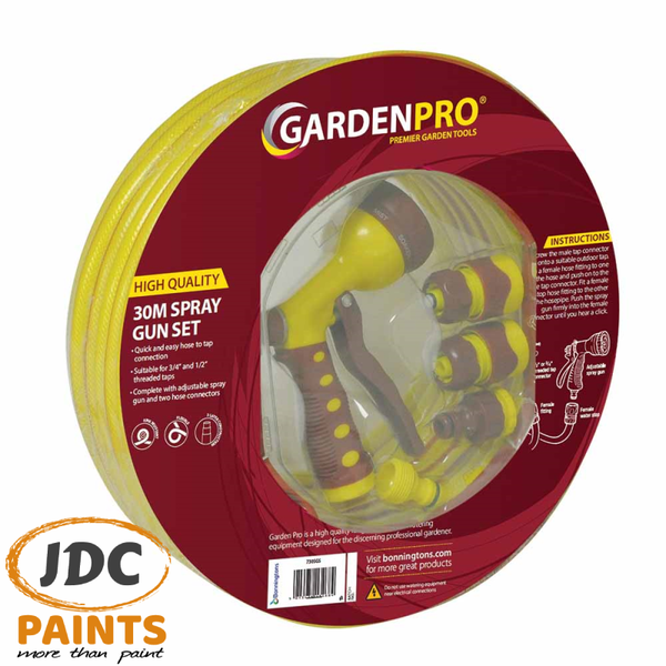 GARDEN PRO 30M HOSE AND SPRAY GUN SET