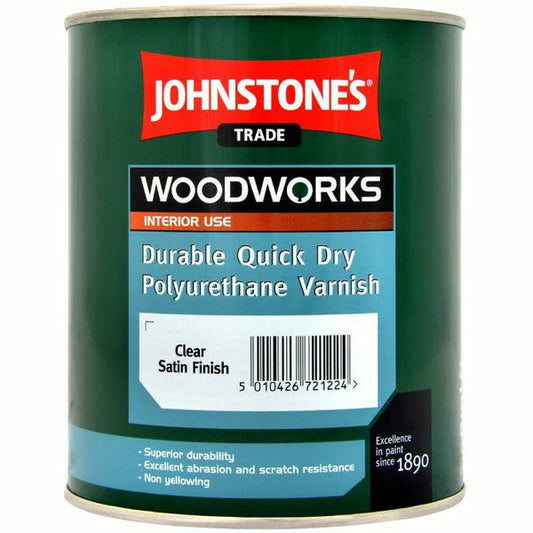 Johnstones Woodworks Durable Quick Dry Polyurethane Varnish Clear