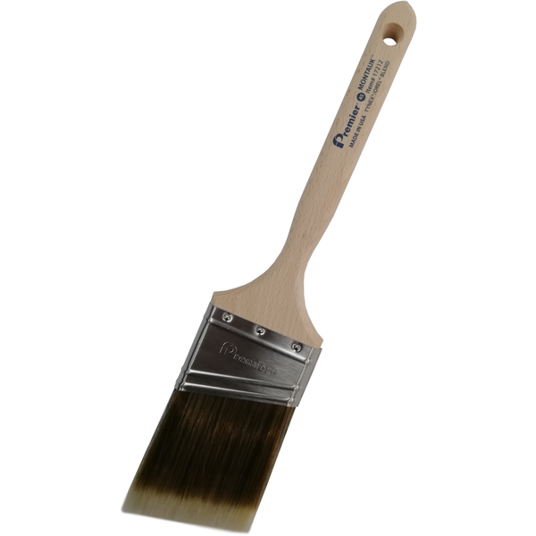 PREMIER HAND CRAFTED ANGLED PAINT BRUSH USA MONTAUK FIRM BLEND POLYESTER 2.5INCH