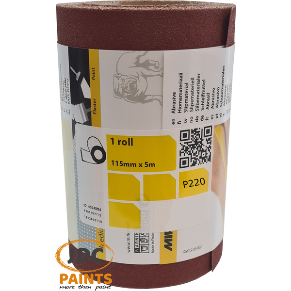MIRKA HIFLEX ABRASIVE RED OXIDE SANDPAPER 5M SANDING ROLL VARIOUS GRITS