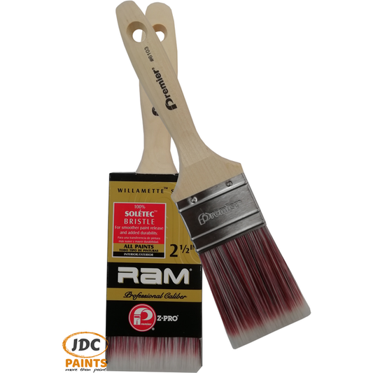 PREMIER FLAT PAINT BRUSH USA RAM SOFT BLEND SOLETEC 2.5INCH