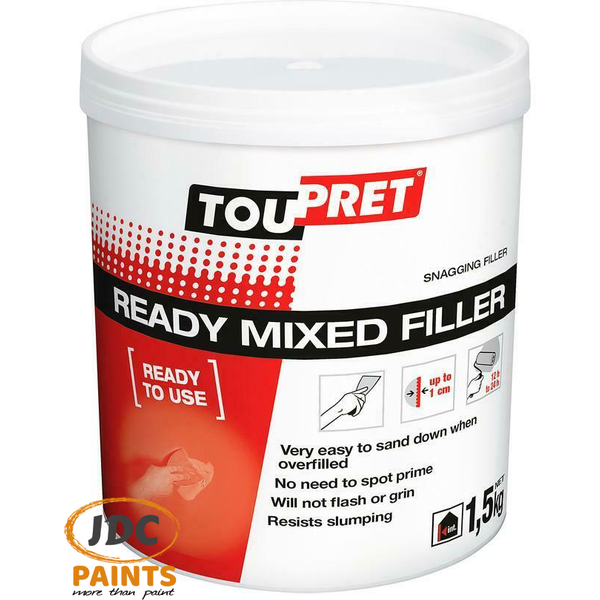 TOUPRET INTERIOR FILLER READY MIXED WHITE 1.5 KG