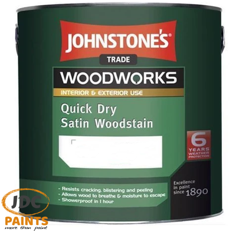 Johnstones Trade Woodworks Quick Dry Woodstain Satin