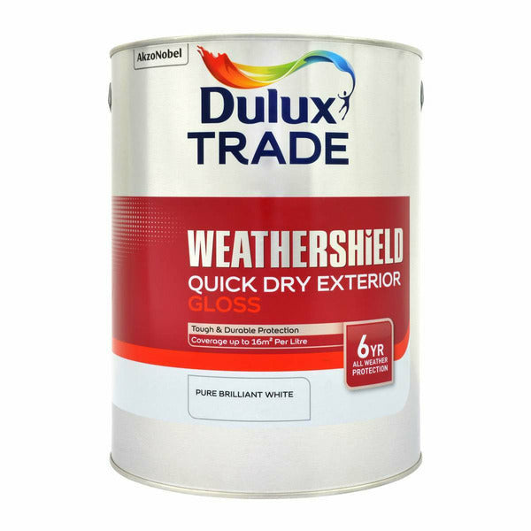 Dulux Trade Weathershield Quick Dry Gloss & Satin Brilliant White