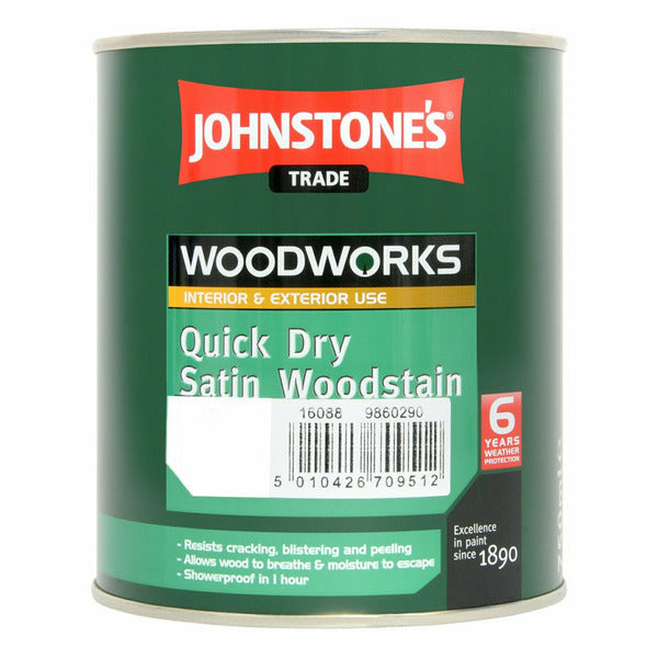 Johnstones Trade Woodworks Quick Dry Woodstain Satin