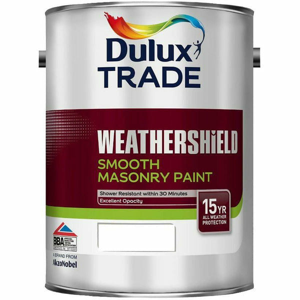 Dulux Trade Weathershield Smooth Masonry Paint Jasmine White