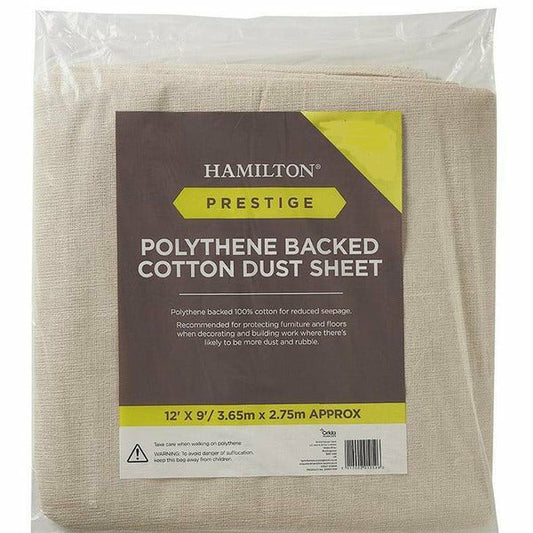 Hamilton Prestige Polythene Backed Cotton Dustsheet 12x9