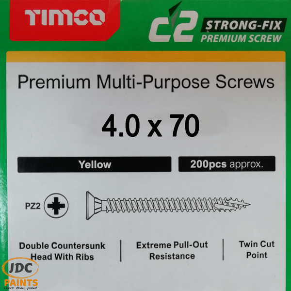 TIMCO C2 STRONG FIX MULTI PURPOSE PREMIUM SCREWS VARIOUS SIZES - BOX