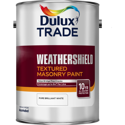 Dulux Trade Weathershield Textured Masonry Paint Pure Brillant White