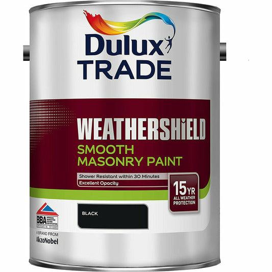 Dulux Trade Weathershield Smooth Masonry Paint Black