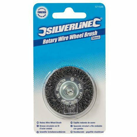 Silverline Rotary Steel Wire Wheel Brush 50mm