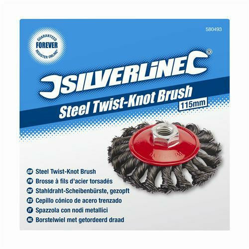 Silverline Steel Twist-Knot Brush 115mm