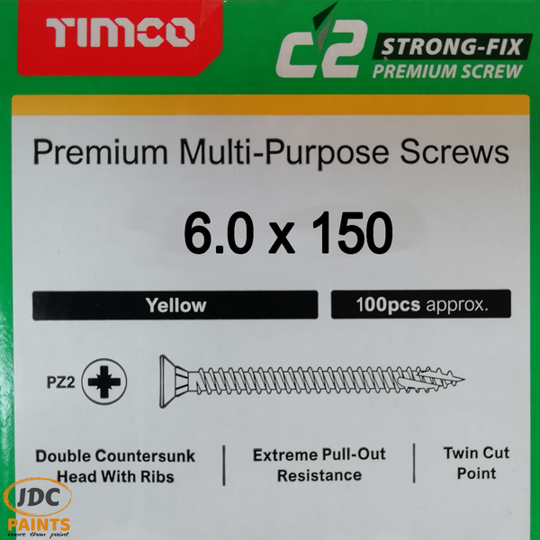 TIMCO C2 STRONG FIX MULTI PURPOSE PREMIUM SCREWS VARIOUS SIZES - BOX