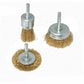 Silverline Brassed Steel Wire Wheel & Cup Brush Set 3pce 3pc