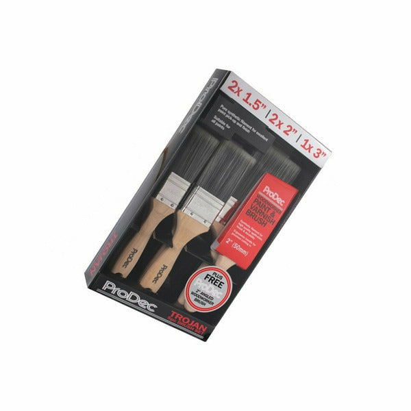 Prodec Trojan Synthetic Paint Brush Set 6 Piece Kit