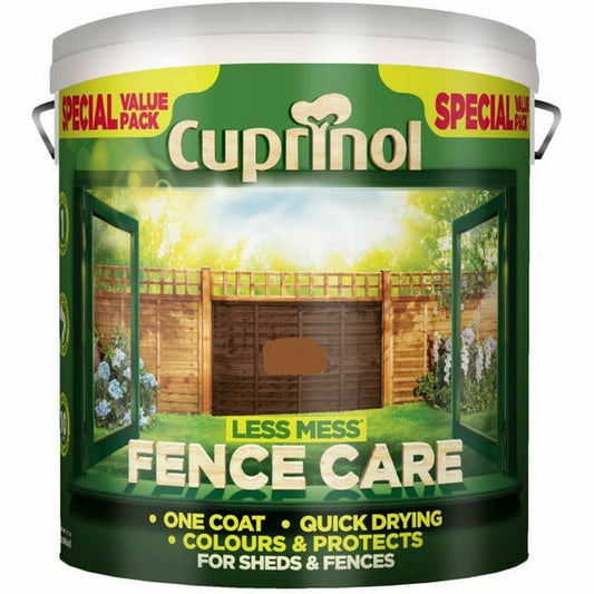 Cuprinol Less Mess Fence Care 6L ALL COLOURS