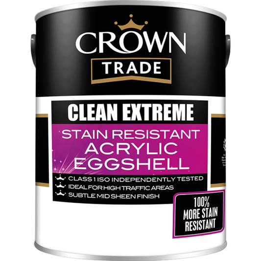 Crown Trade Clean Extreme Stain Resistant Durable Acrylic Eggshell