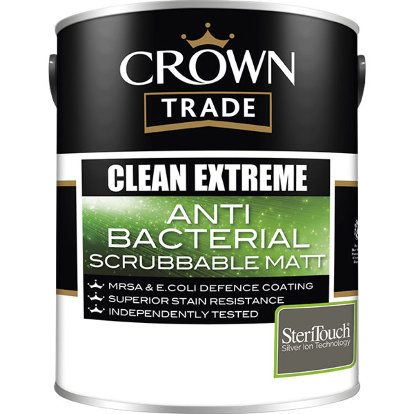 Crown Trade Clean Extreme Anti Bacterial Scrubbable Matt – JDC Paints Ltd