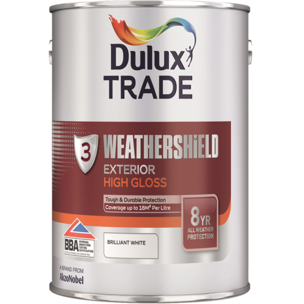 Dulux Trade Weathershield Exterior High Gloss Brilliant White