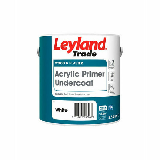 Leyland Trade Acrylic Primer Undercoat White