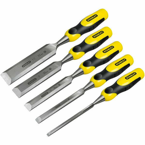 Stanley Dynagrip Chisel With Strike Cap Set 5 Piece + Access