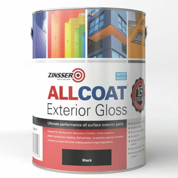 Zinsser Allcoat WB Exterior Gloss 5 LTR Black