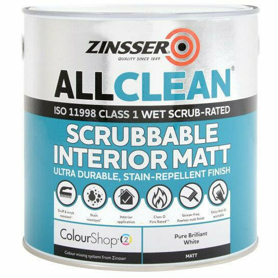 Zinsser All Clean Interior Matt Brilliant White 2.5L