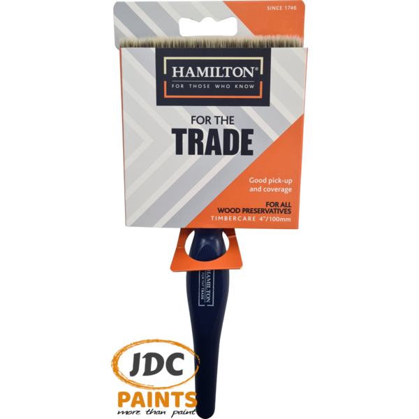 HAMILTON FOR THE TRADE TIMBER CARE WOOD BRUSH FLAT 4INCH