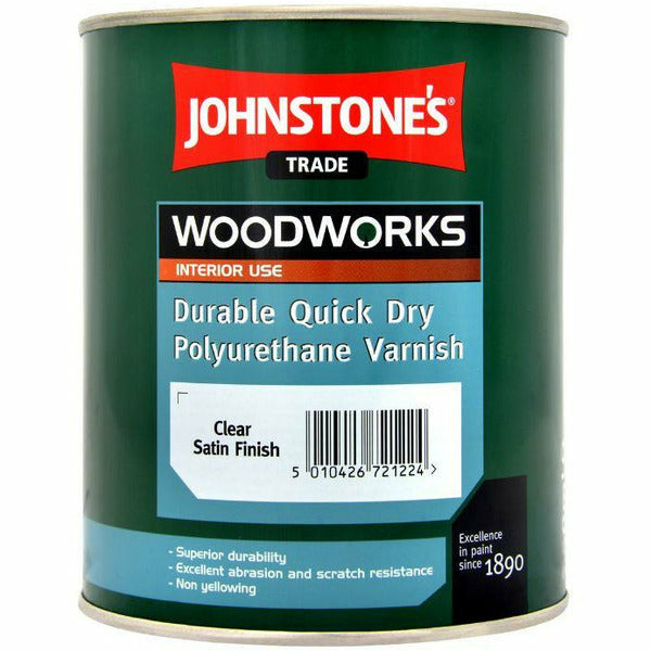 Johnstones Woodworks Durable Quick Dry Polyurethane Varnish Clear